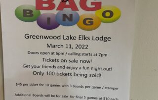 Bag Bingo Program GWL Elks